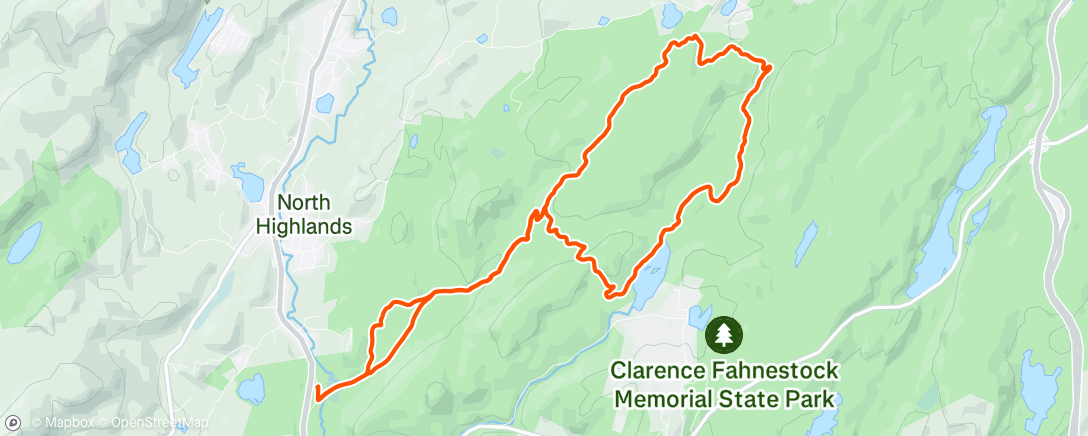Map of the activity, Hubbard -Perkins Trail