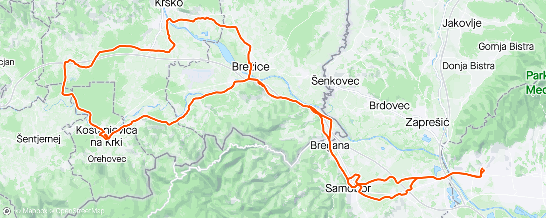 Map of the activity, Kostanjevica Krško Brežice