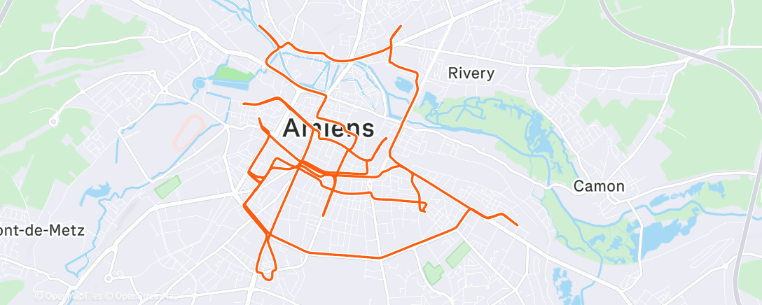 Map of the activity, Evening Ride 🐝