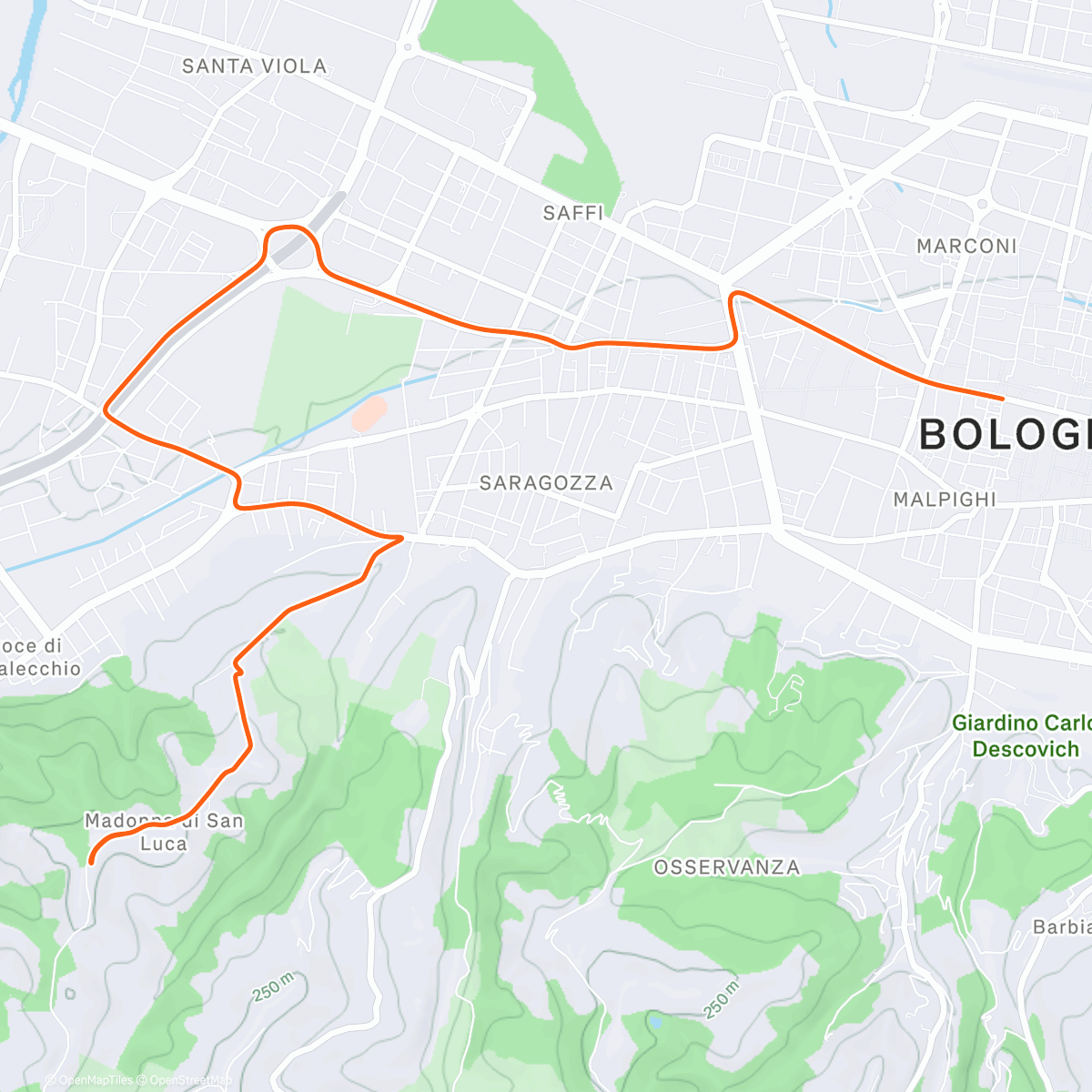 Map of the activity, Zwift - Race: Club Ladder 12232 on Bologna Time Trial in Bologna TT