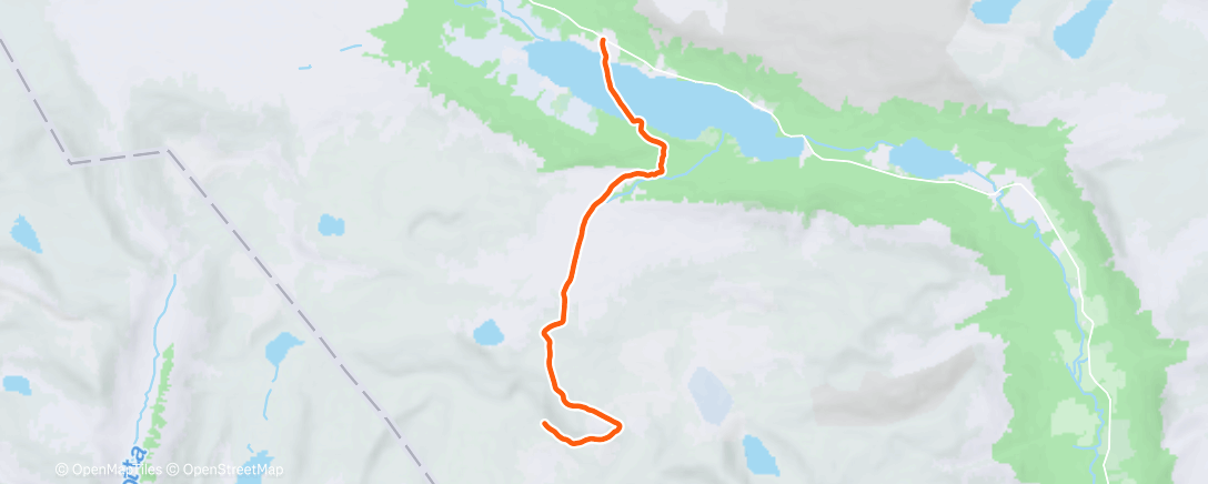 Map of the activity, Sandåhøa up
