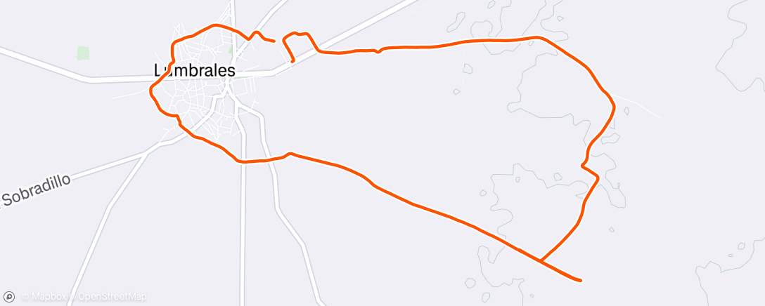 Map of the activity, Afternoon Run