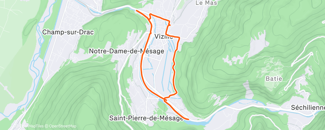 Map of the activity, Dernier frac de l'année : 1000/900/800m...300/200/100m R200m et 100m 🔥🔥🔥