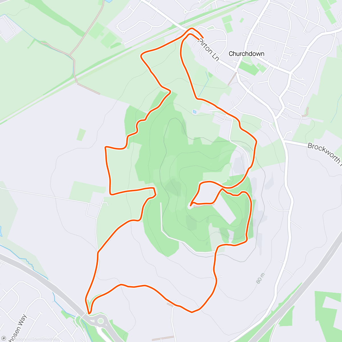 Map of the activity, Morning Hills