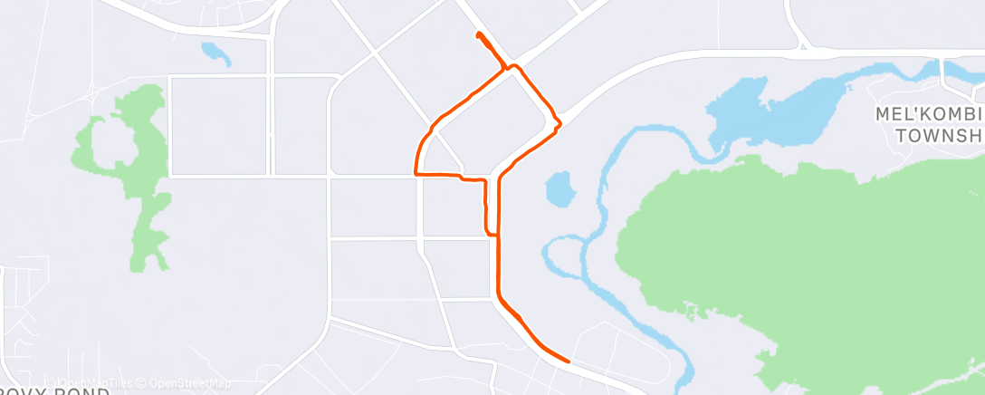 Map of the activity, Утренний забег