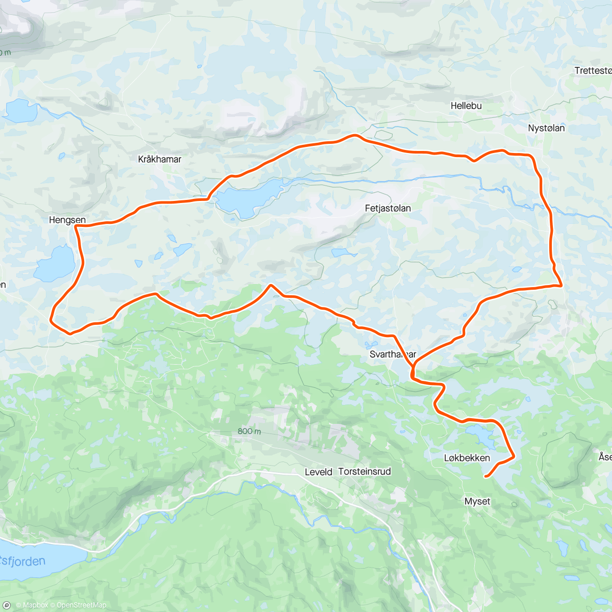 Map of the activity, Klassiskdelen av 30km skiathlon