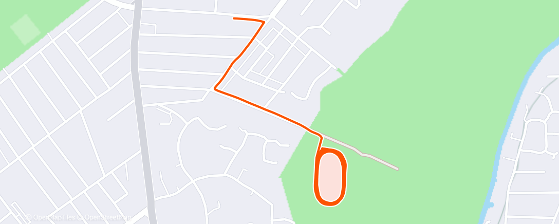 Map of the activity, Evening Run