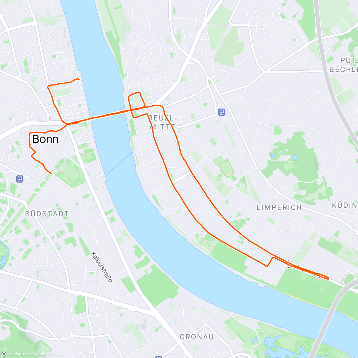 Map of the activity, Staffelmarathon, 3. Teilstück
