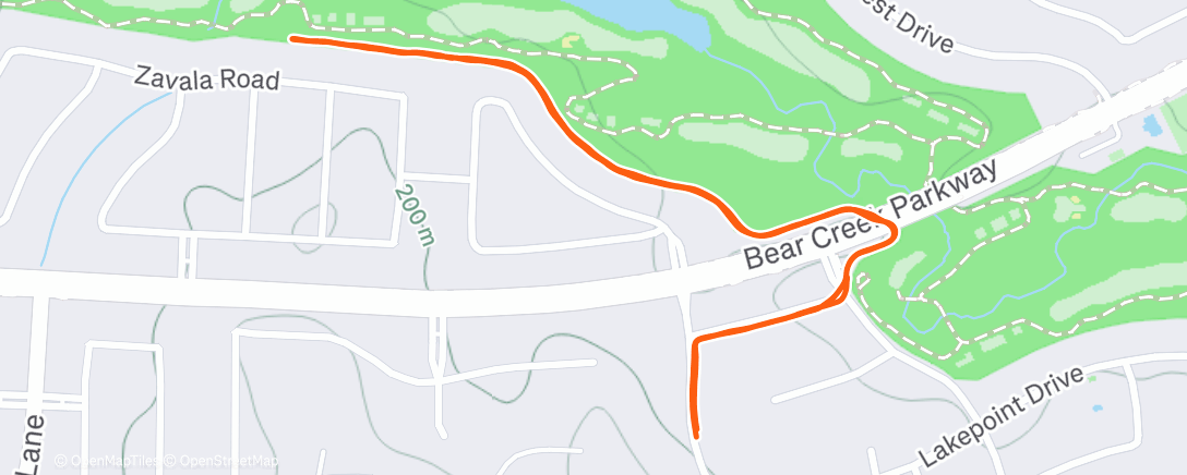 Map of the activity, Morning Walk