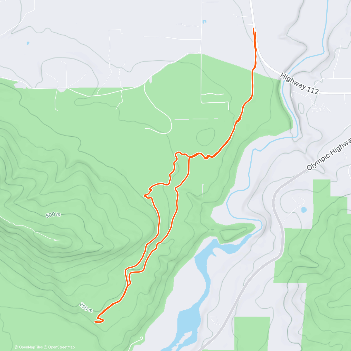 Map of the activity, Lunch Trail Run