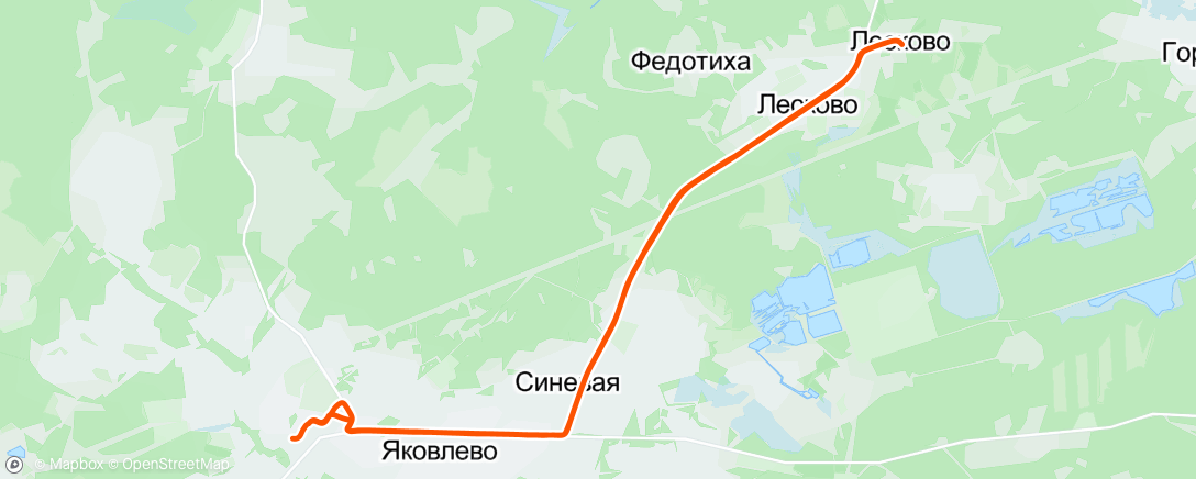 Map of the activity, Вечерний велозаезд в царство дельфиниума