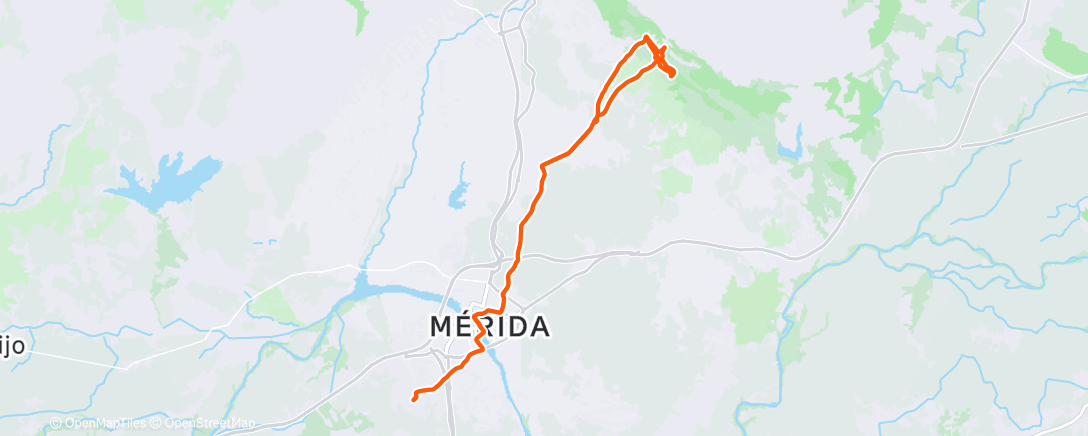 Карта физической активности (Bicicleta de montaña por la tarde)