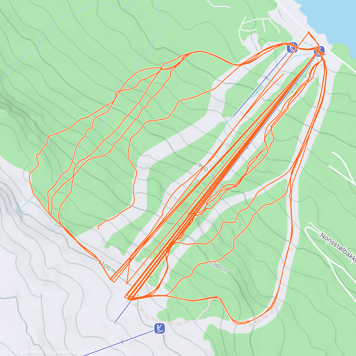 Map of the activity, Fant noe pudder❄️