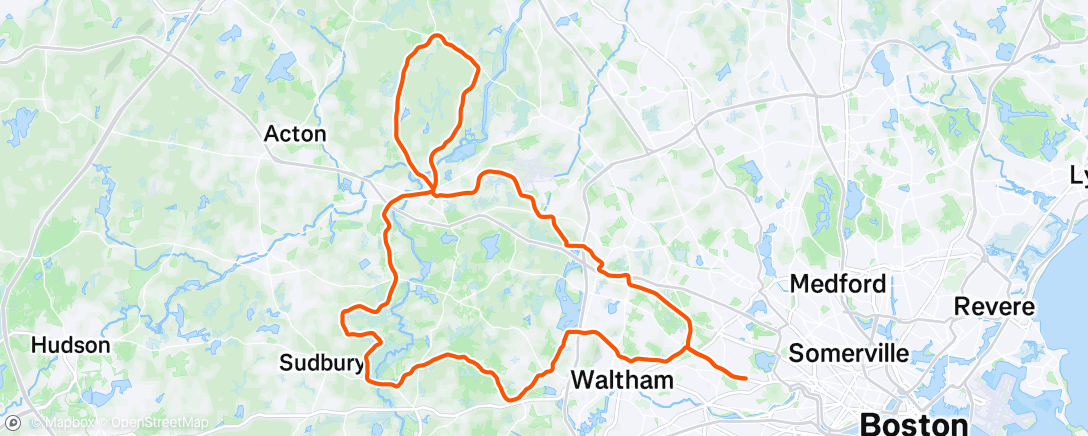 Map of the activity, Morning Ride