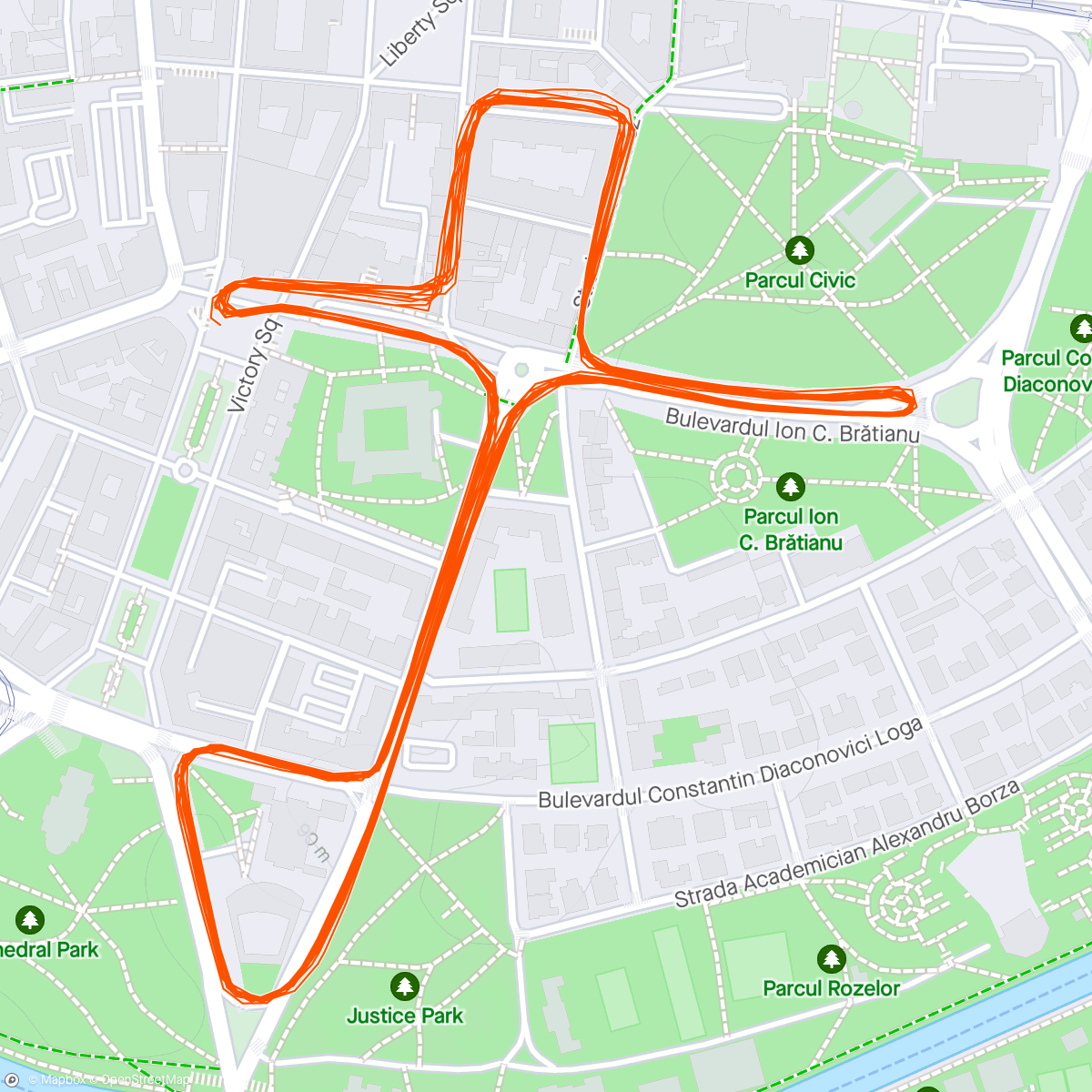 Map of the activity, Poli Bike Challenge 2024