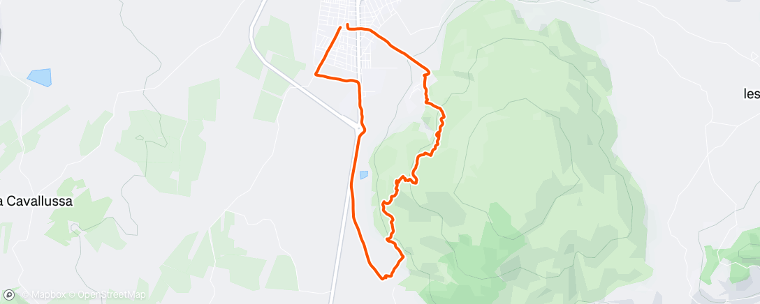 Map of the activity, Carrera de montaña matutina