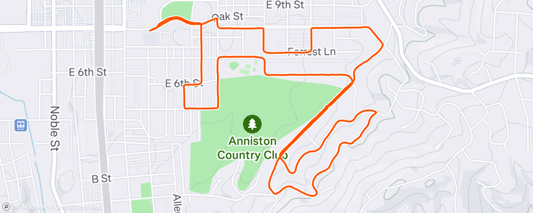 Map of the activity, Morning Run