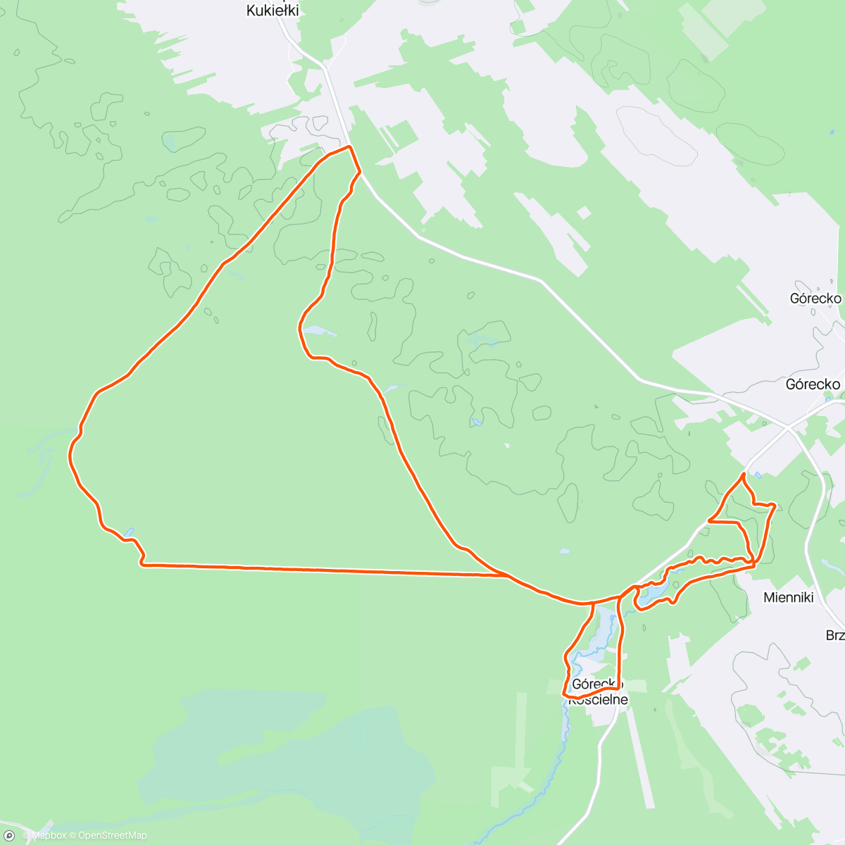Mapa da atividade, Wycieczka biegowa "Lasy Roztocza + rezerwat Szumy"