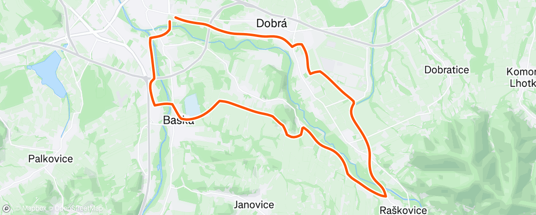 Map of the activity, Afternoon Ride