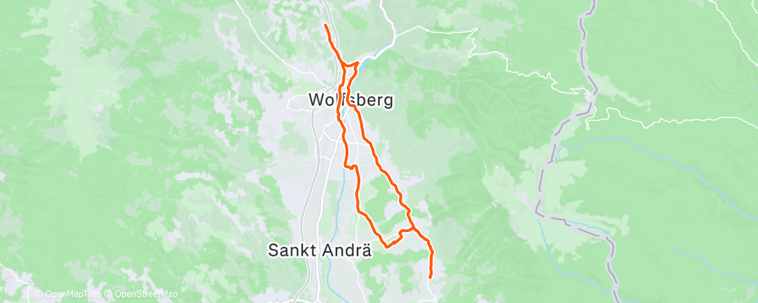 Карта физической активности (Morning Mountain Bike Ride)