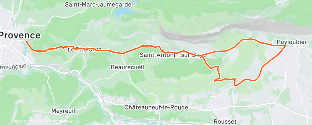 Map of the activity, Morning Ride ⛰️🚴‍♀️⚡ 