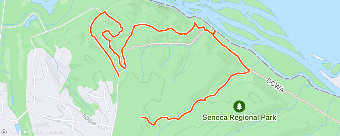 Map of the activity, Lunch Hike