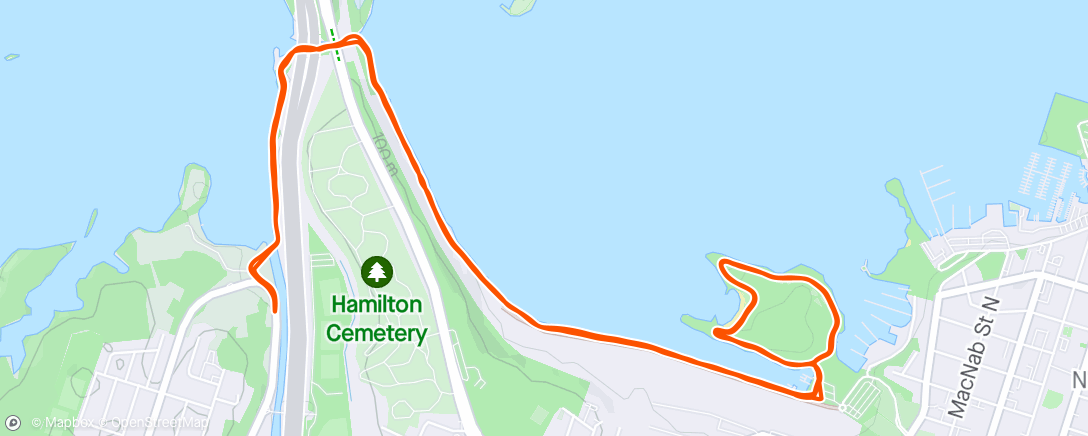 Map of the activity, Bayfront Endurance