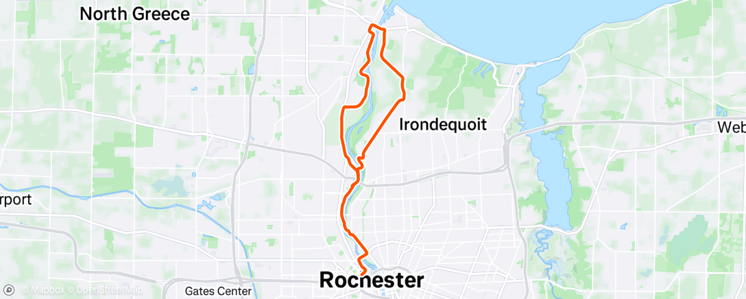 Map of the activity, Rochester Half Marathon