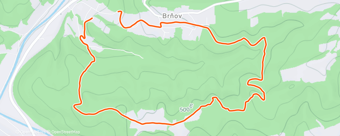 Map of the activity, Afternoon Trail Run