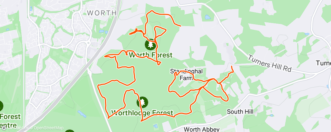 Map of the activity, National Ranking Event - Worthlodge Forest (Black course)