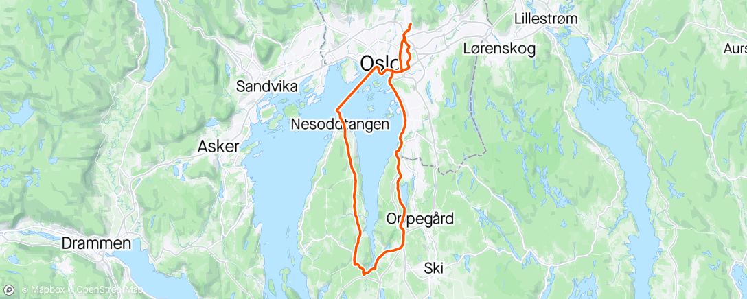 Map of the activity, Nesoddtangen