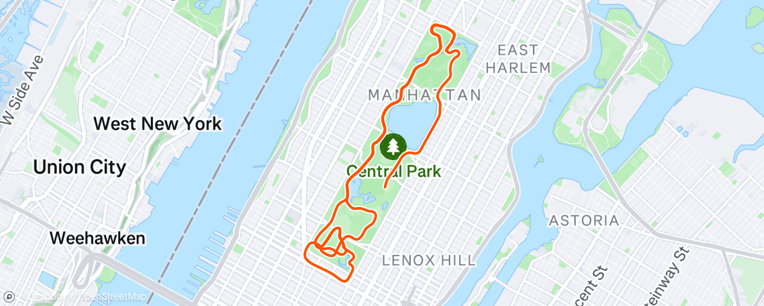 Mapa da atividade, Zwift - Devedeset in New York