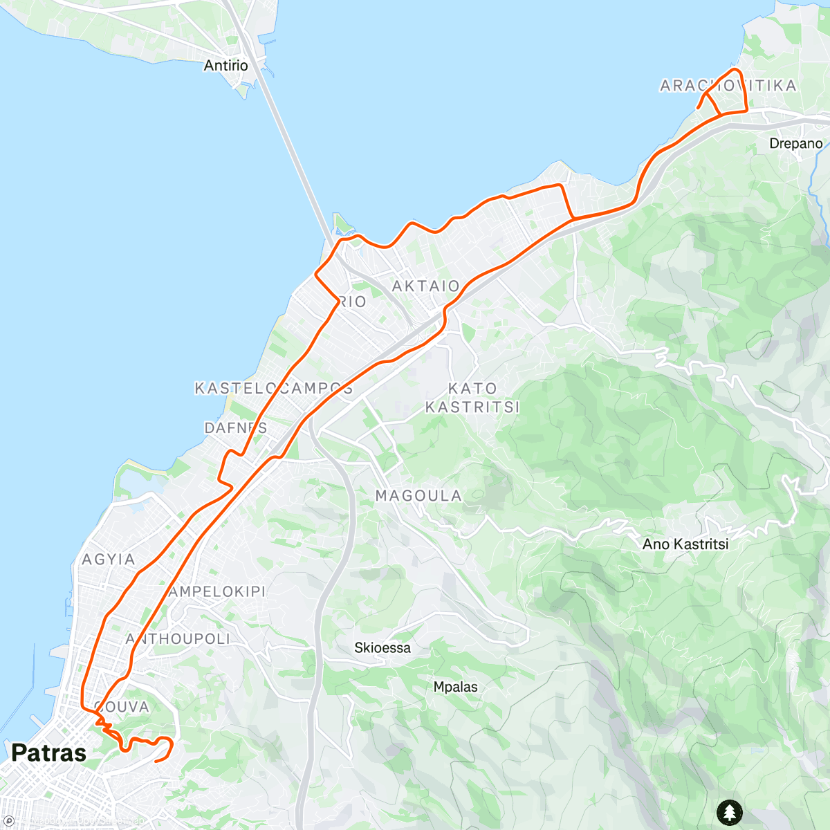 Map of the activity, Morning Ride