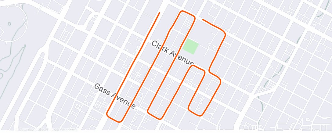 Map of the activity, Santa Run