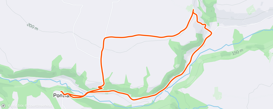 Map of the activity, Afternoon Run
