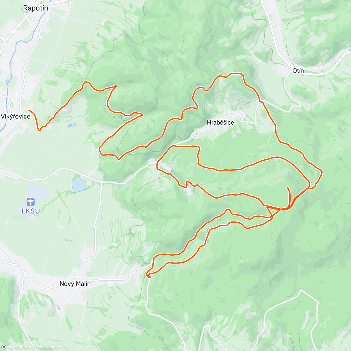 Map of the activity, MTB Zimní Míle Do Vrchu Pro Kola Dětem