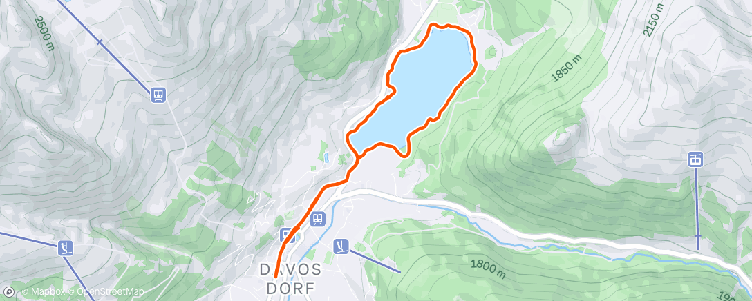 Mapa de la actividad, Lauf am Nachmittag