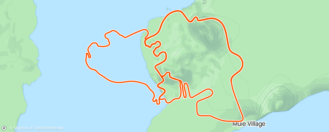 Карта физической активности (Zwift - Beach Island Loop in Watopia)