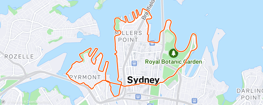 Map of the activity, Morning Run