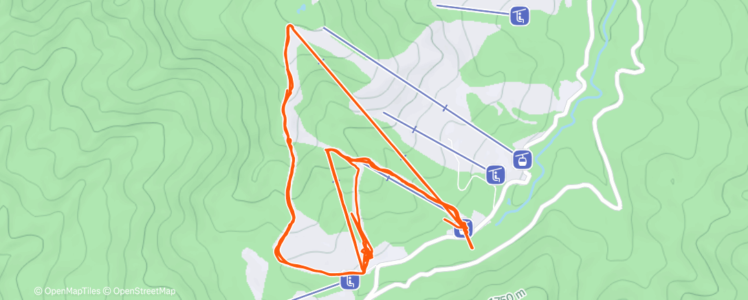 Map of the activity, Lunch Snowboard