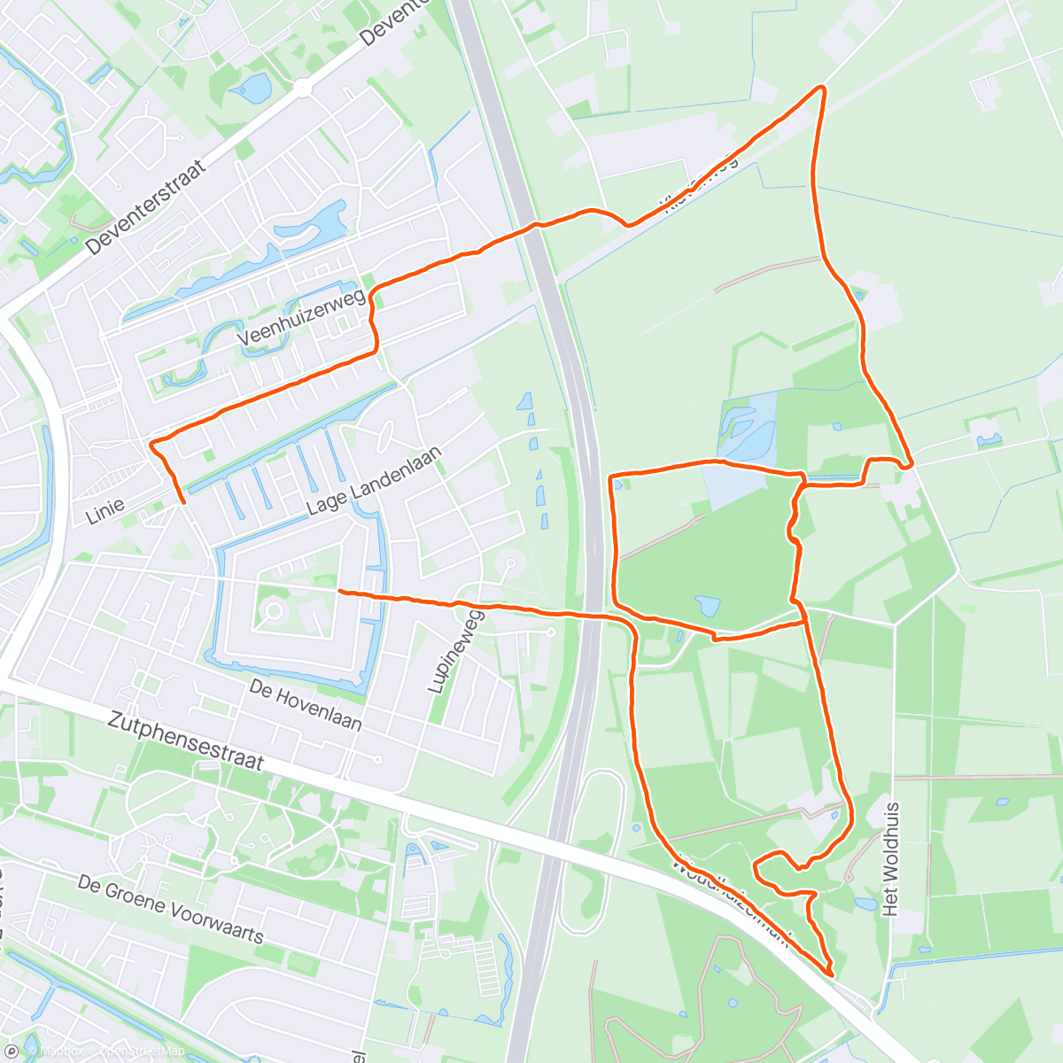 Map of the activity, Woudhuis