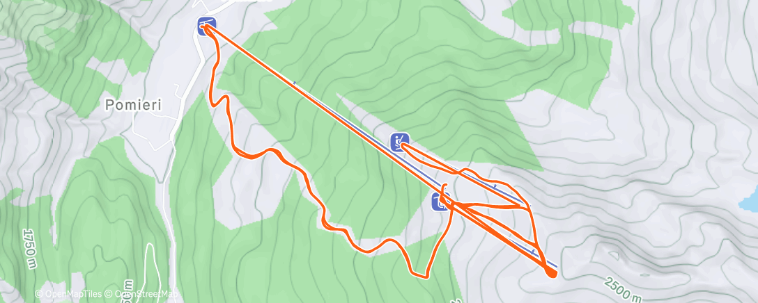 Карта физической активности (Afternoon Alpine Ski)