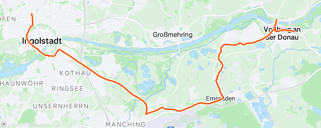 Map of the activity, Fahrt am Morgen