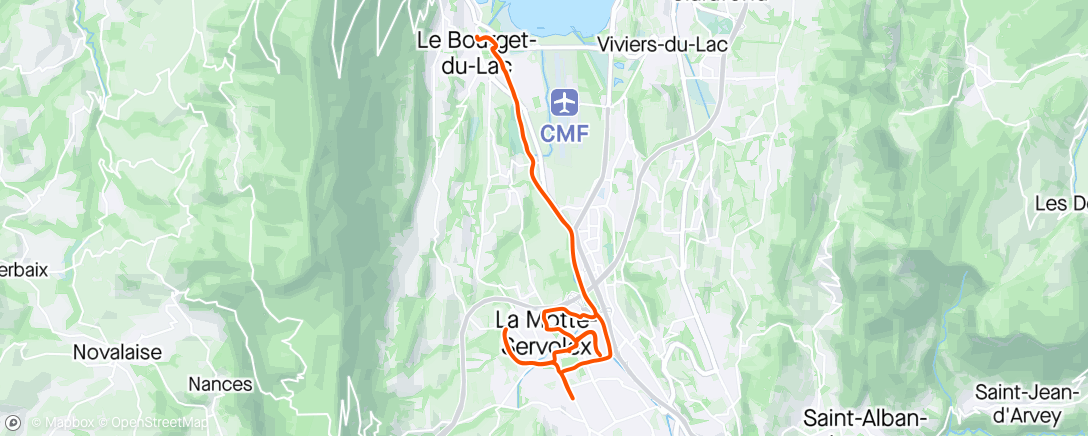 Map of the activity, Veille de course avec les loulous 😊 - Afternoon Ride