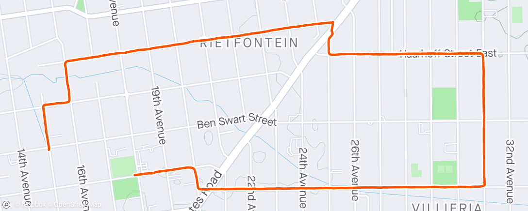Map of the activity, Morning Run - Easy