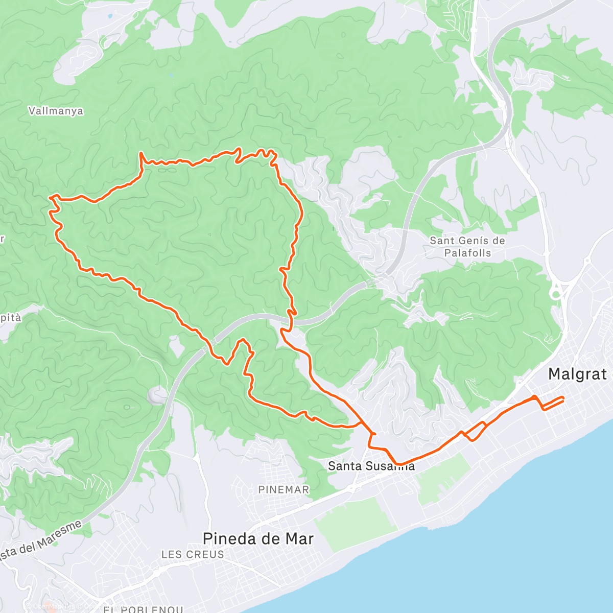 Map of the activity, 🚴🏼‍♀️