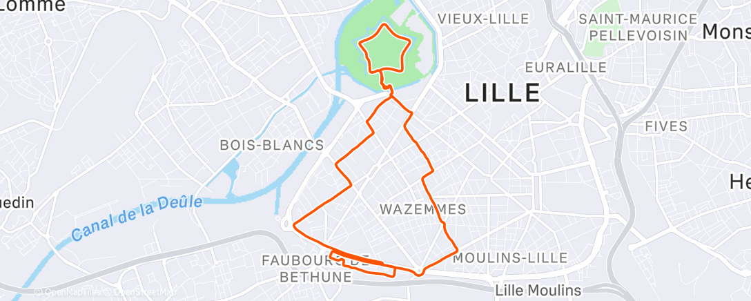 Map of the activity, Xmas Run