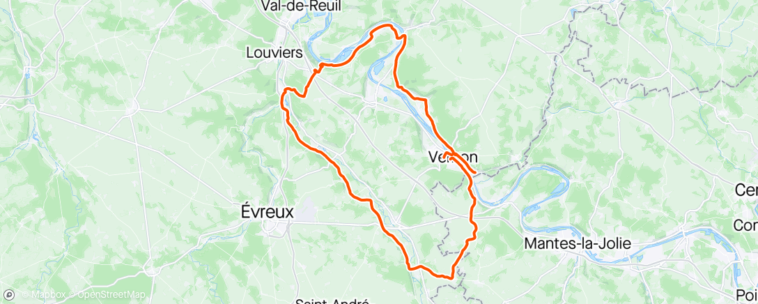 Carte de l'activité La Levasseur (VCV cyclo)