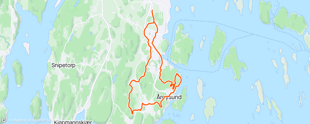 Map of the activity, Nydelig stikveld med Chris🚲🤩