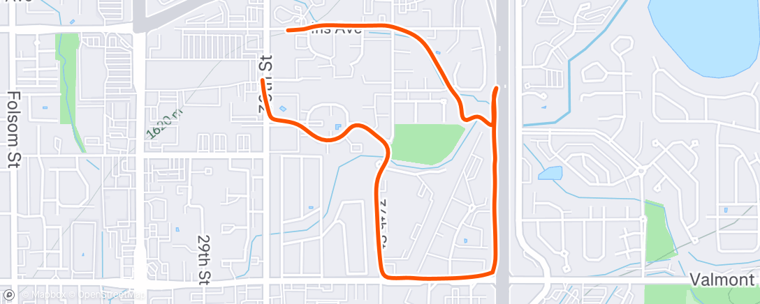 Map of the activity, Morning Run